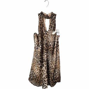 Speechless Women's Leopard Shift Dress Sleeveless sz Large NWT